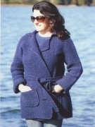 Basket Weave Belted Coat